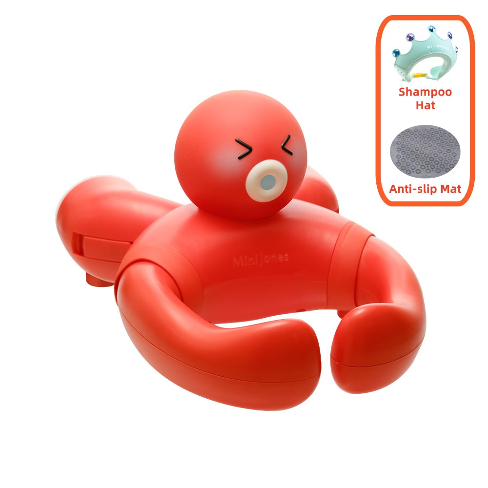 MiniJones Baby Bath Stand - Wall-Mounted Adjustable Suction Cup Holder