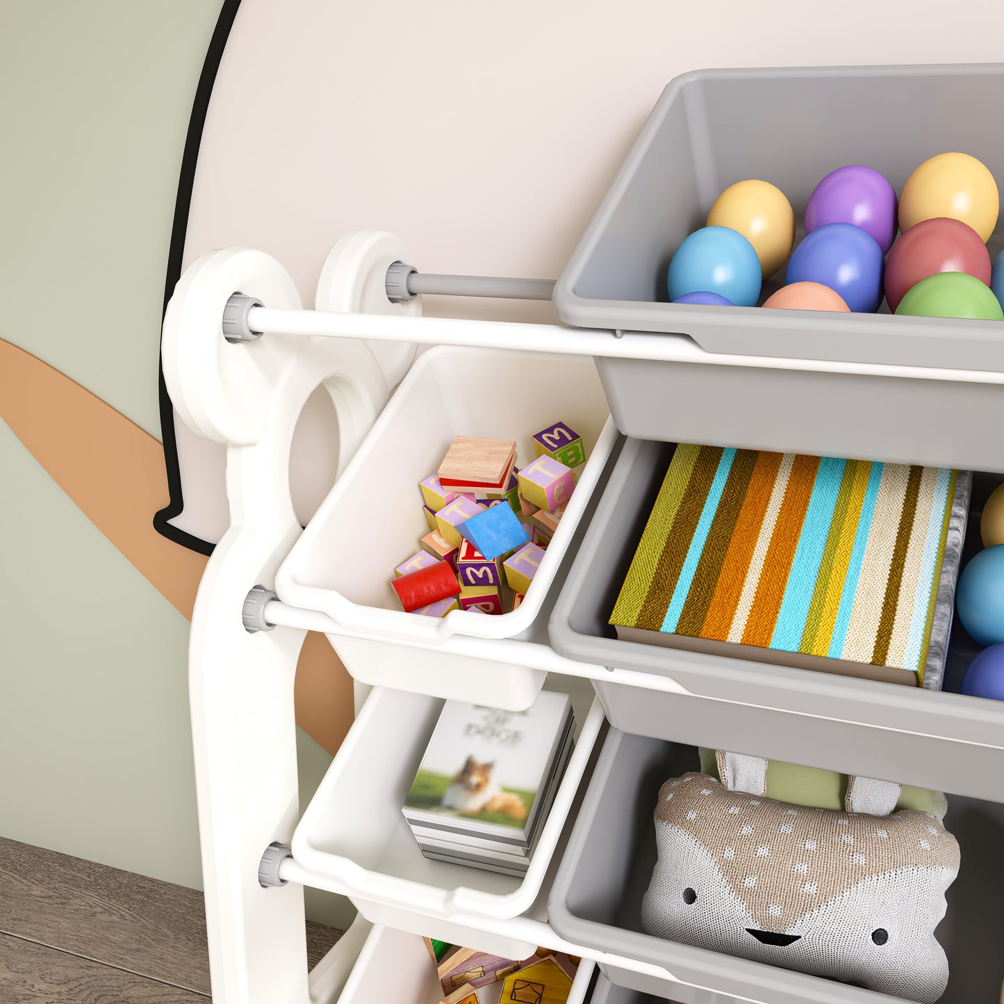 Kids Toy Storage Organizer - 12-Bin Cabinet for Playroom & Nursery