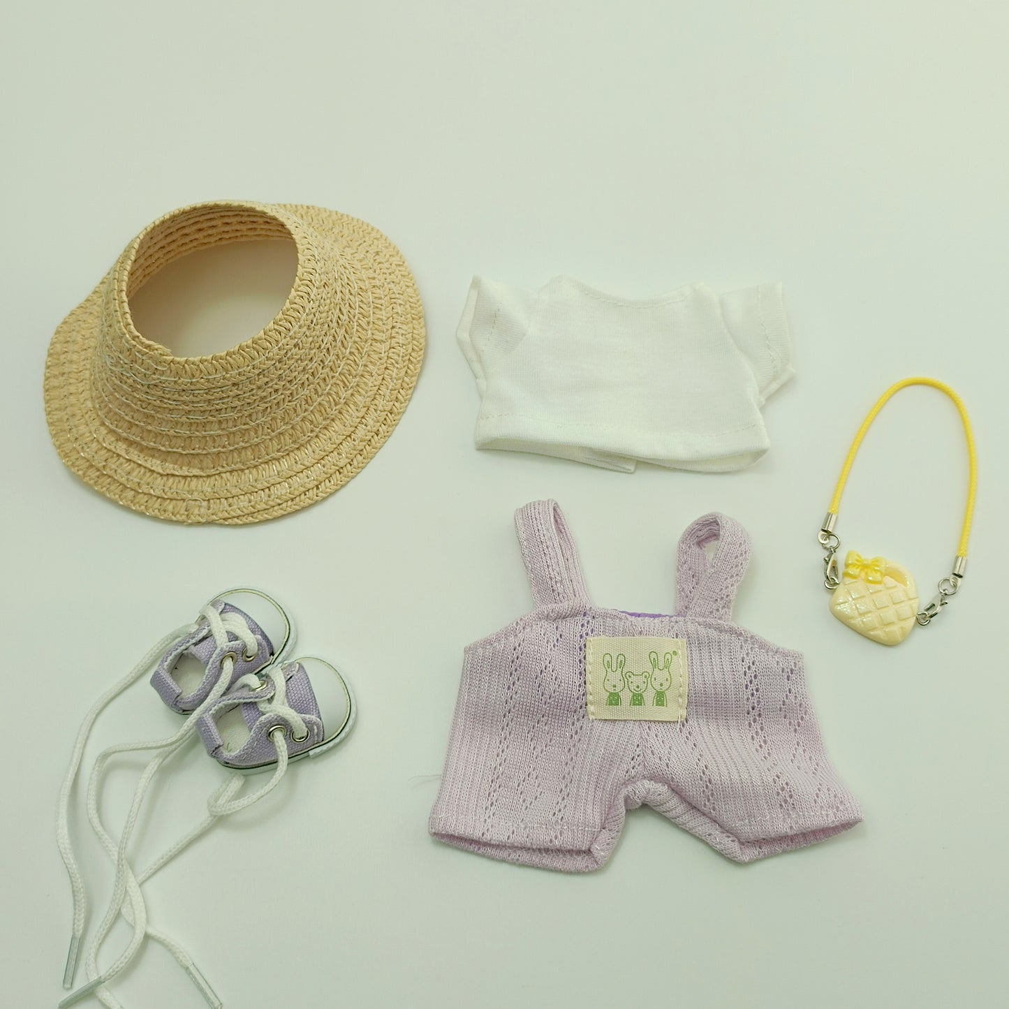 5-Piece LABUBU Doll Clothes Set - Hat, Shoes & Outfit Accessories (15-17cm)