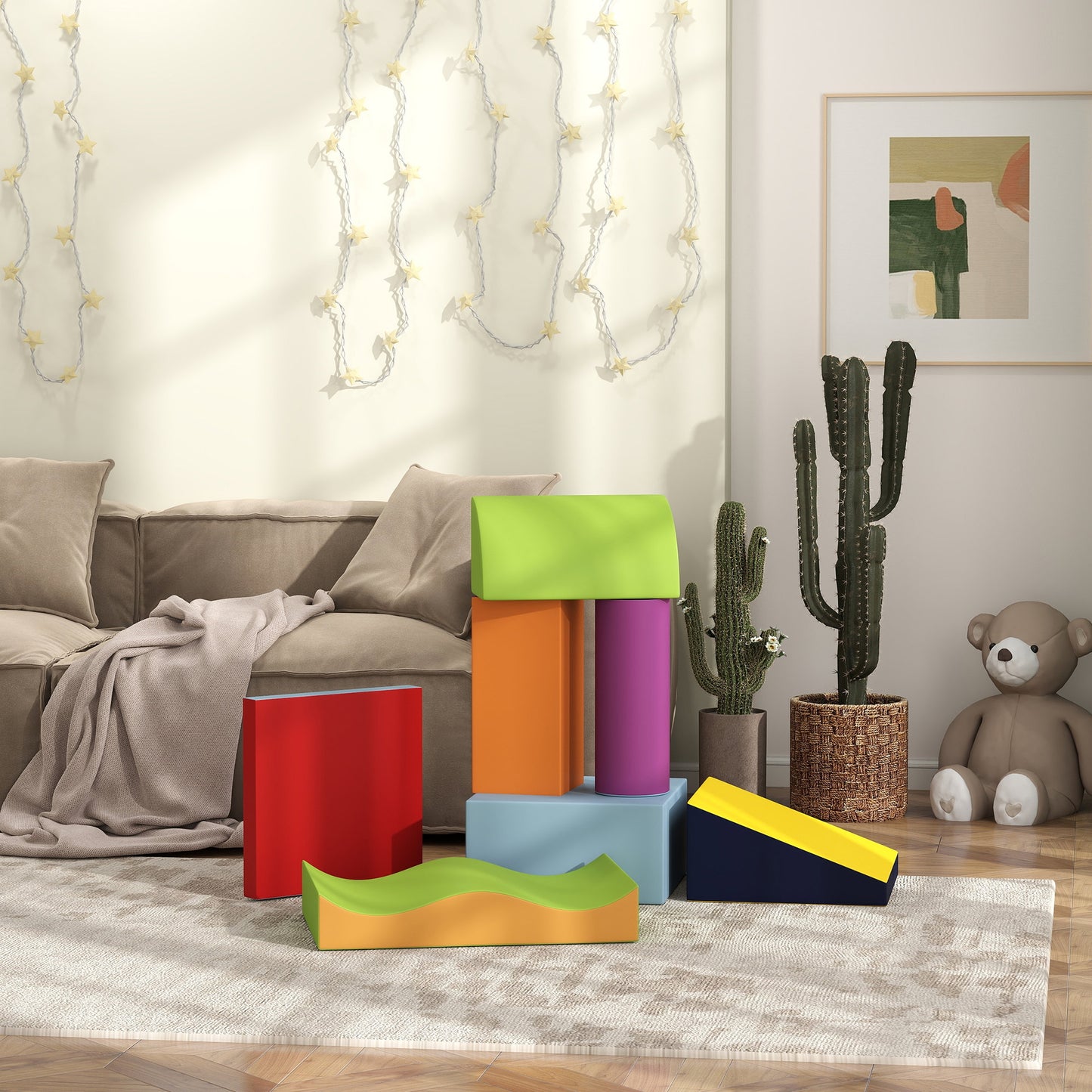 7-Piece Soft Climb & Crawl Activity Play Set - Contemporary Design