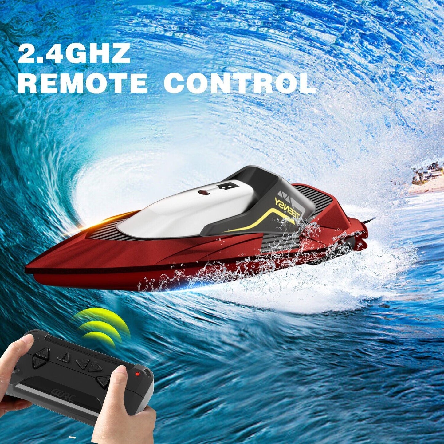 4DRC S5 Fast RC Boat - 20 MPH Racing Boat for Pools & Lakes