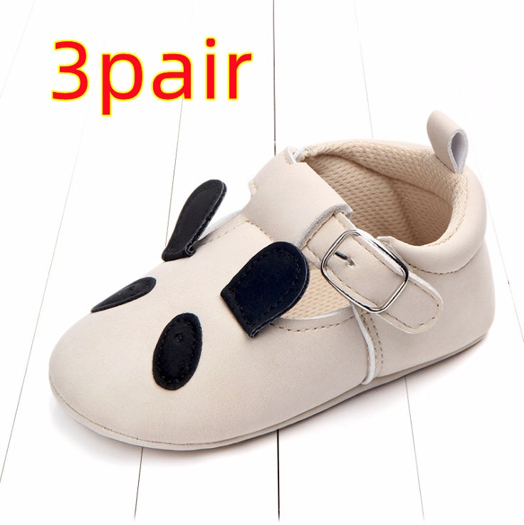 Baby Shoes - Cartoon Animal Matte Leather Non-Slip Soft Bottom