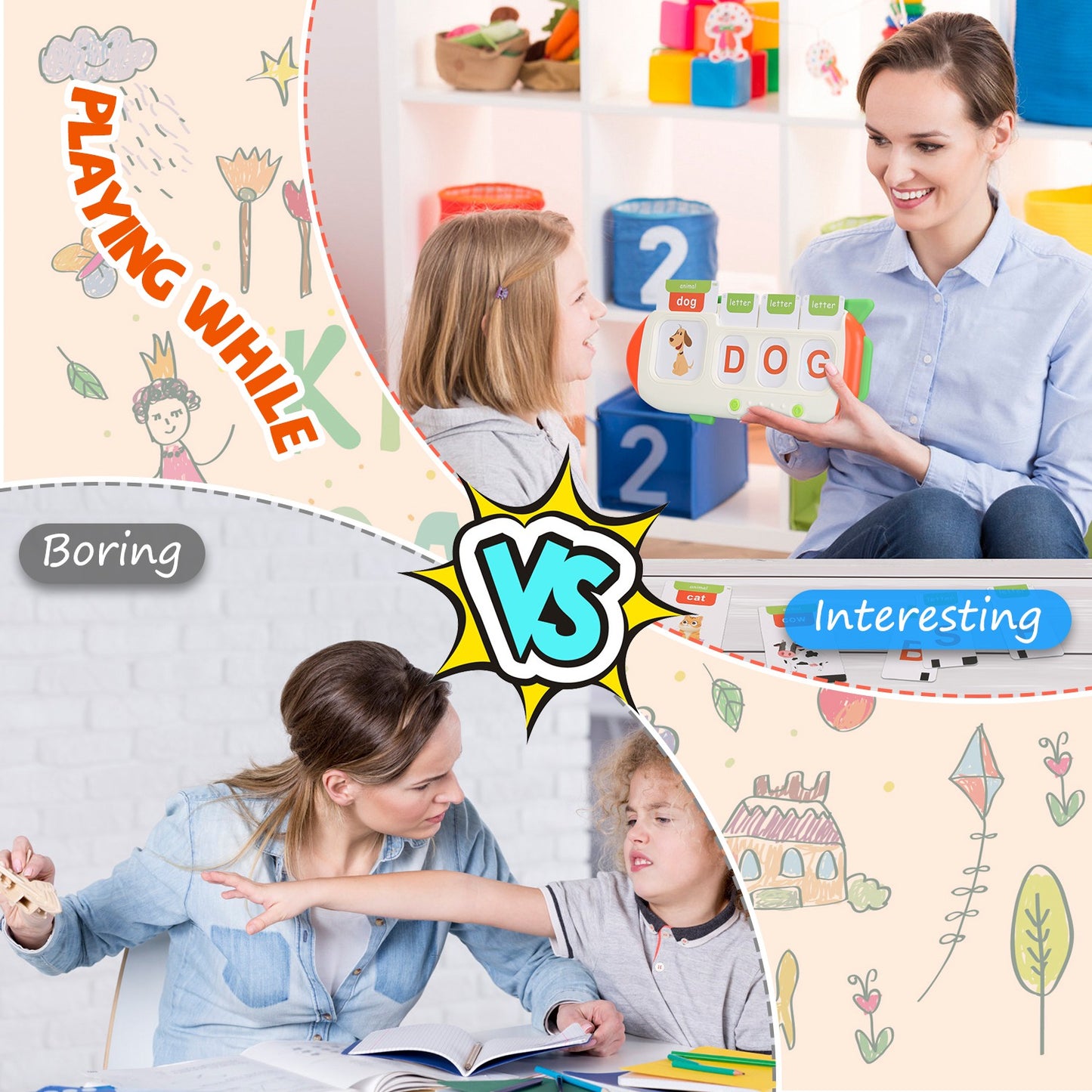 Talking Flash Cards & Finger Counting Math Board - Interactive Learning Toy