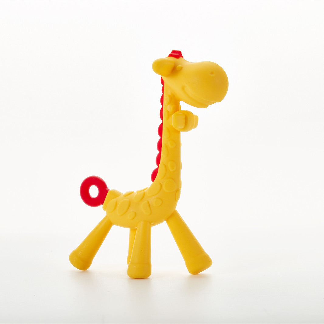 Giraffe Baby Teether Toy - Soft Silicone Molar Stick