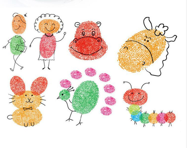 Finger Paint Set - Non-Toxic Washable Pigment for Kids