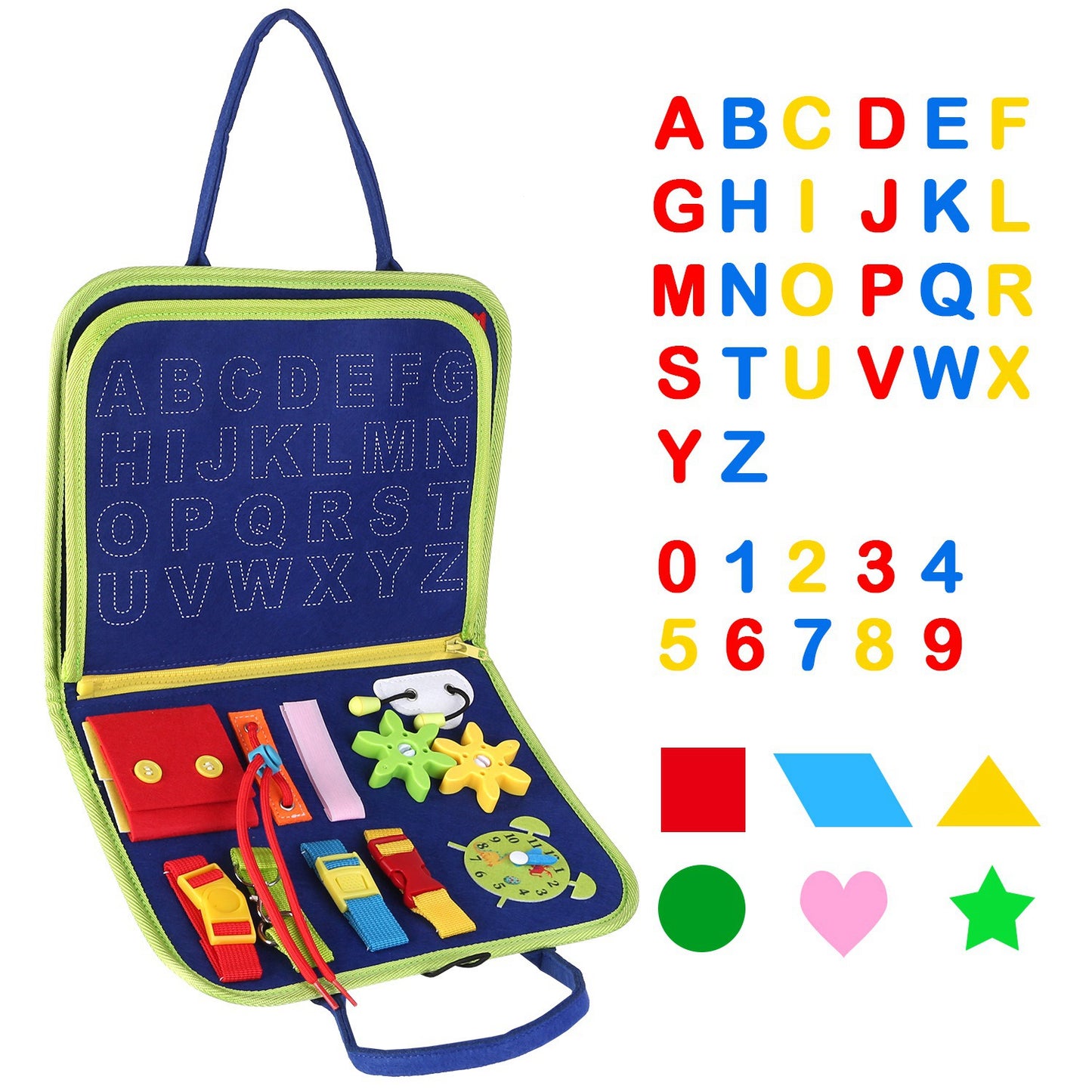 Kids Busy Board - Montessori Sensory Activity Learning Toy for Ages 1-6