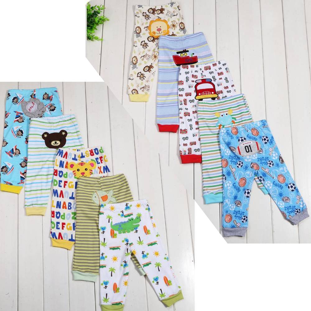 Kids Cartoon Print Leggings 5-Pack - Colorful Pants Set