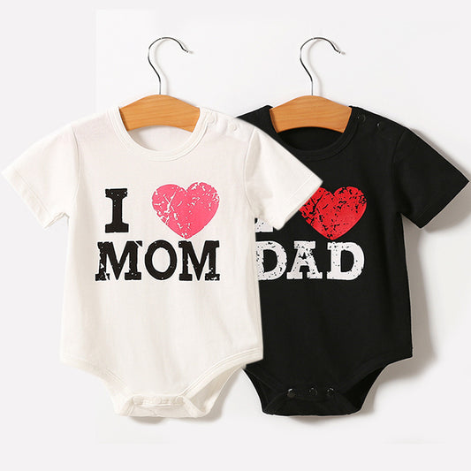 Baby Short Sleeve Triangle Romper - Summer Body Onesie