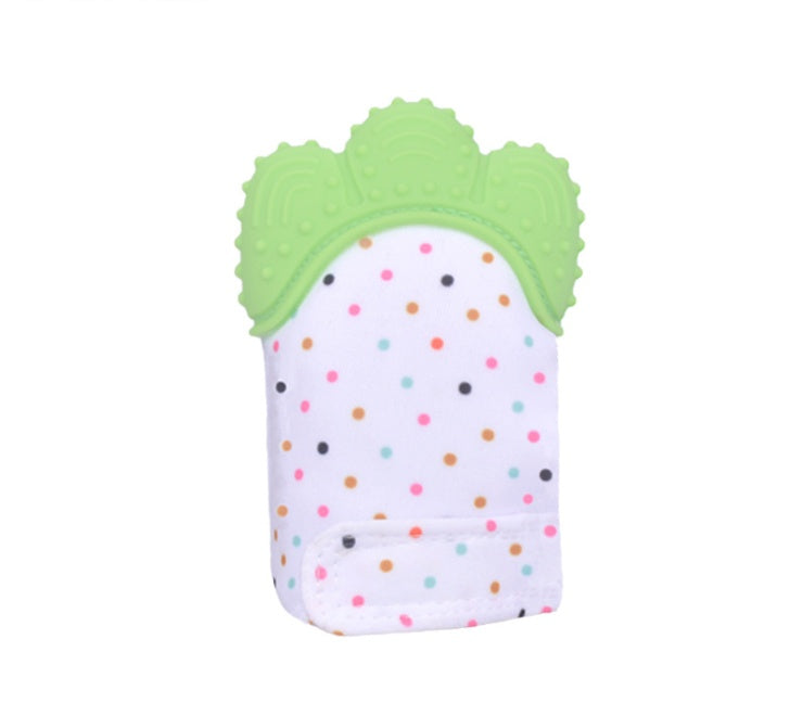 Baby Teether Gloves - Anti-Bite Silicone Molar Gloves with Sound