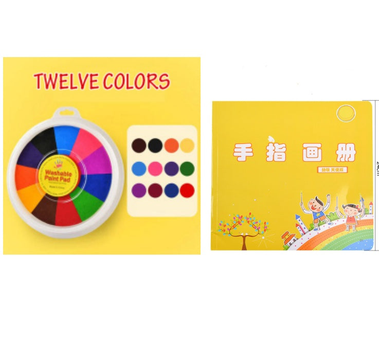 Finger Paint Set - Non-Toxic Washable Pigment for Kids