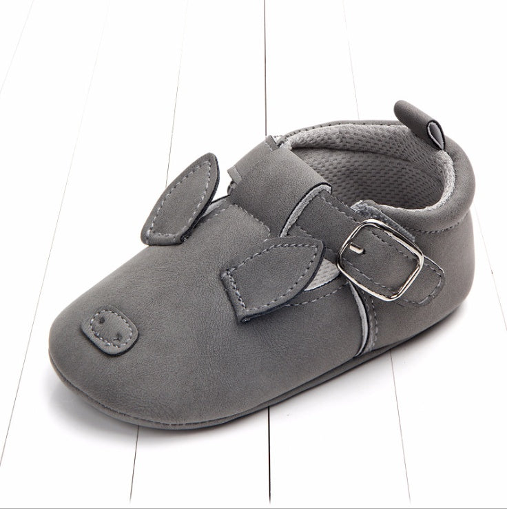 Baby Shoes - Cartoon Animal Matte Leather Non-Slip Soft Bottom