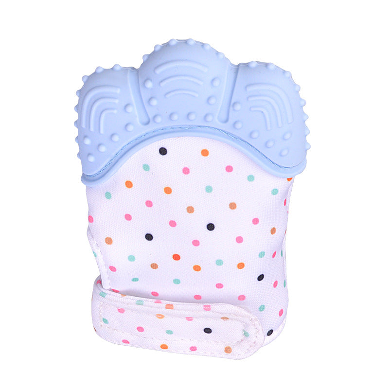 Baby Teether Gloves - Anti-Bite Silicone Molar Gloves with Sound