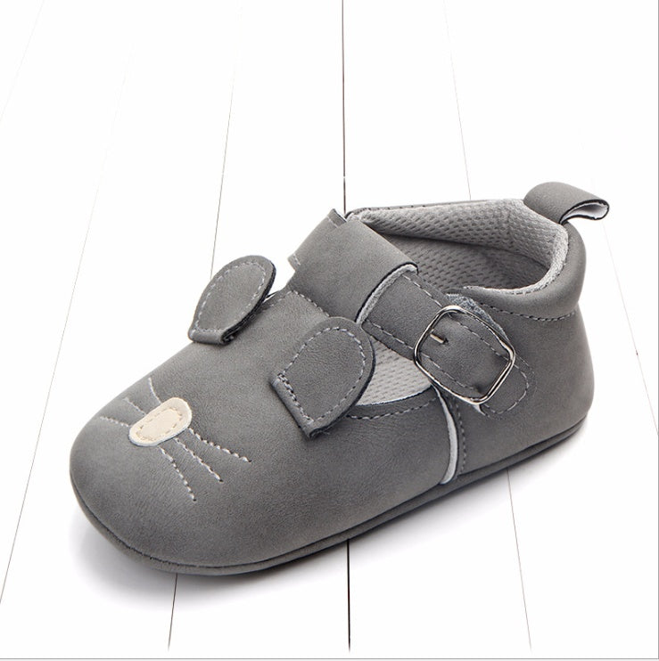 Baby Shoes - Cartoon Animal Matte Leather Non-Slip Soft Bottom