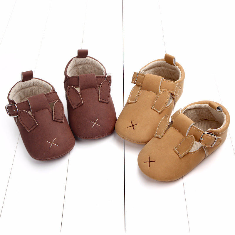 Baby Shoes - Cartoon Animal Matte Leather Non-Slip Soft Bottom