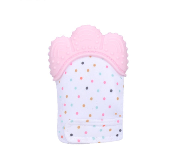 Baby Teether Gloves - Anti-Bite Silicone Molar Gloves with Sound