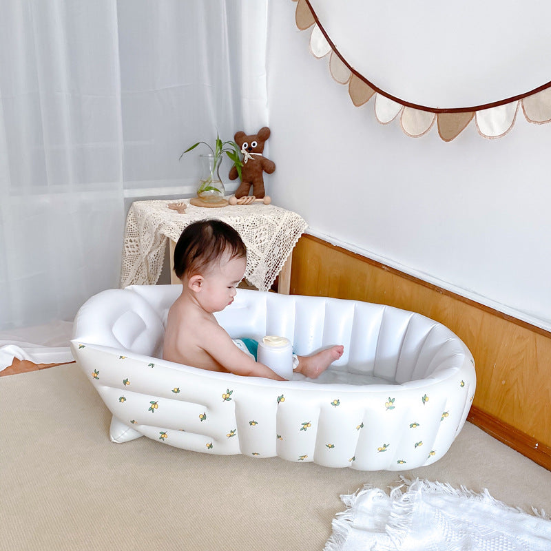 Inflatable Baby Bathtub - Portable Indoor Bath Tub for Infants & Toddlers