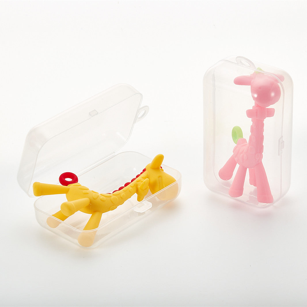 Giraffe Baby Teether Toy - Soft Silicone Molar Stick
