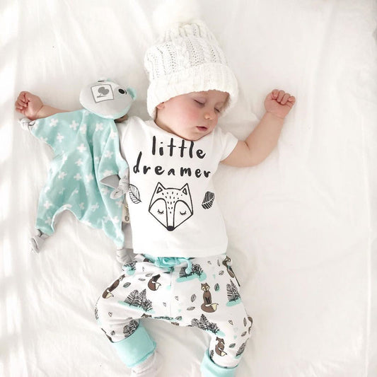 Newborn Baby Clothes Set - T-Shirt & Pants Outfit for Boys & Girls
