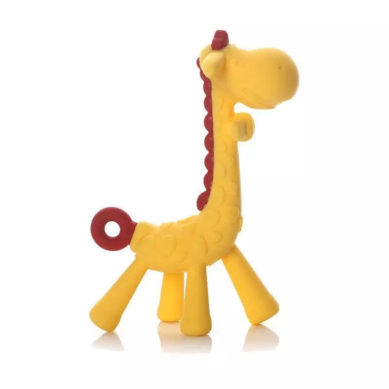 Giraffe Baby Teether Toy - Soft Silicone Molar Stick