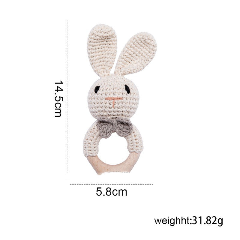 Baby Rattle Toy - Soft Knitted Animal Dolls for Newborns