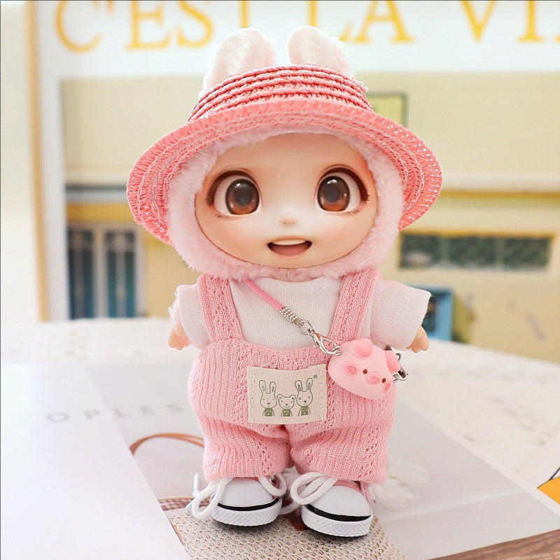 5-Piece LABUBU Doll Clothes Set - Hat, Shoes & Outfit Accessories (15-17cm)