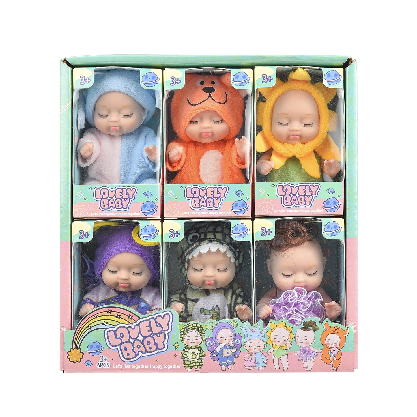 6-Piece Princess Doll Gift Box - Perfect Birthday & Holiday Gift Set