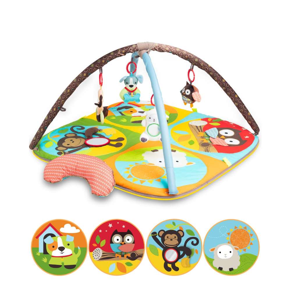 Keeygo Baby Play Mat - Zoo Theme Sensory Activity Gym (0-6 Months)