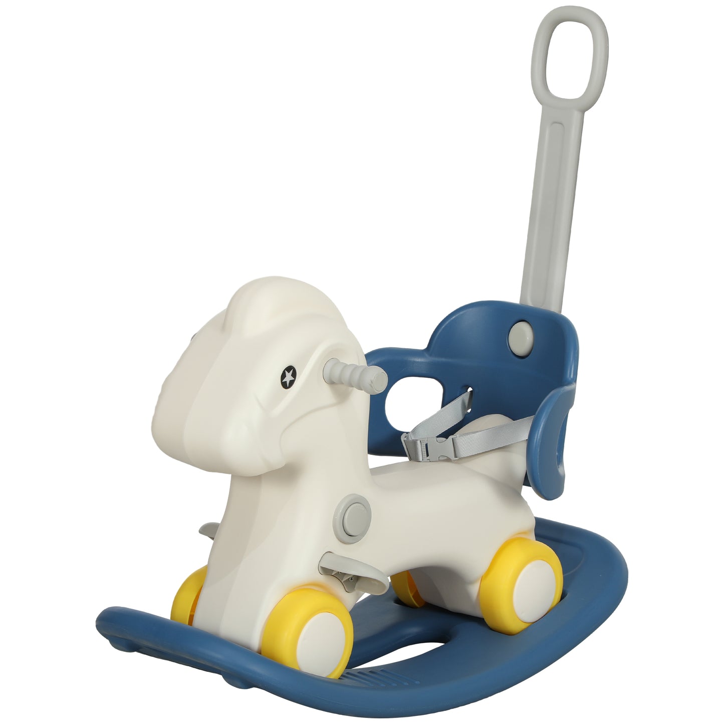 4-in-1 Rocking Horse with Balance Board - Blue (Ages 1-3)