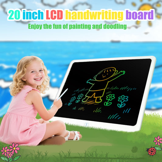 20-Inch LCD Writing Tablet - Colorful Erasable Drawing Board for Kids