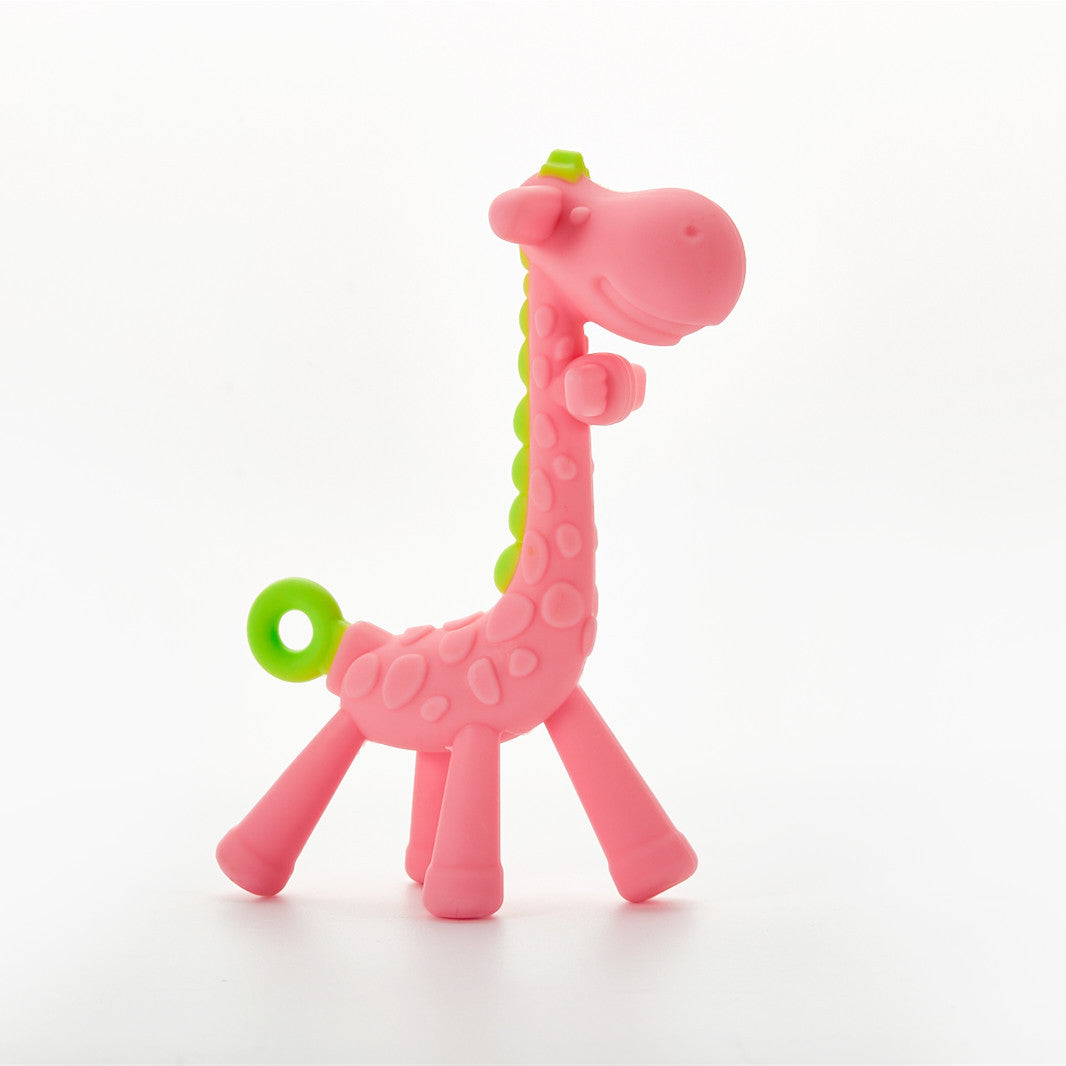 Giraffe Baby Teether Toy - Soft Silicone Molar Stick