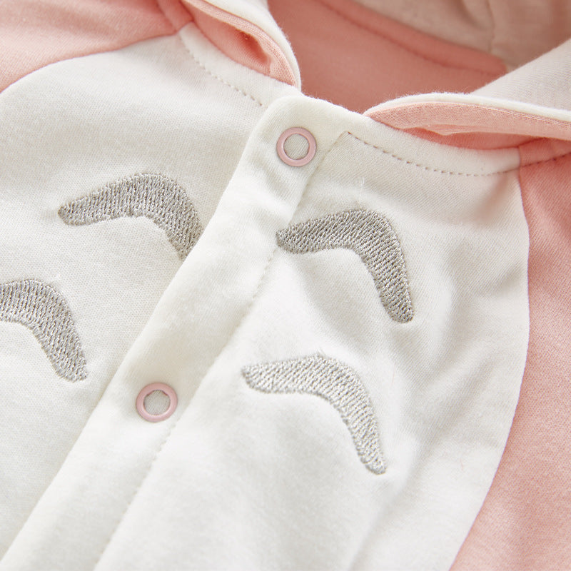 Baby Winter Romper - Cotton Padded Hooded Jumpsuit