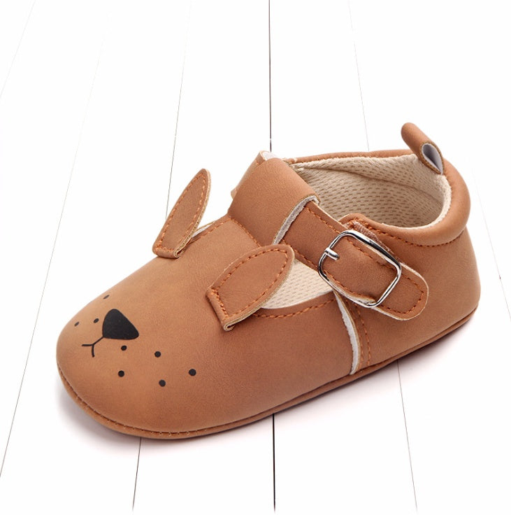 Baby Shoes - Cartoon Animal Matte Leather Non-Slip Soft Bottom