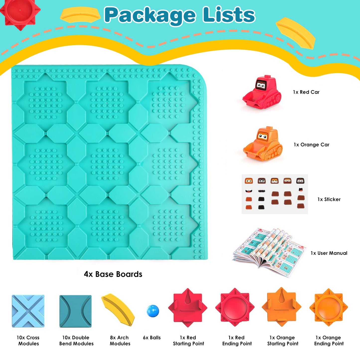 Logical Road Builder Puzzle - Montessori STEM Brain Teaser for Kids 3-8