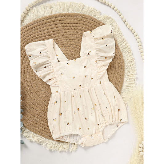 Baby Girl Honeybee Bubble Romper - 1st Bee Day Birthday Outfit