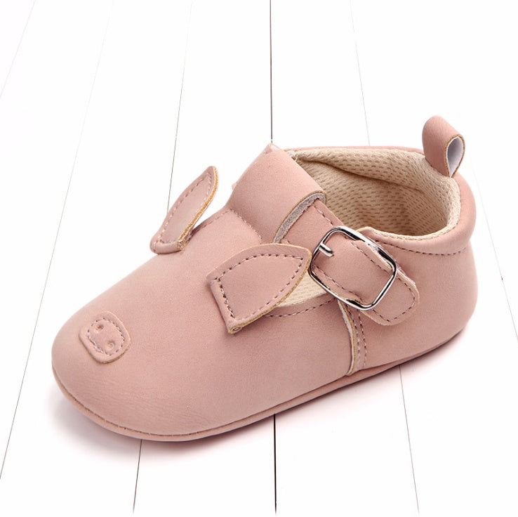 Baby Shoes - Cartoon Animal Matte Leather Non-Slip Soft Bottom