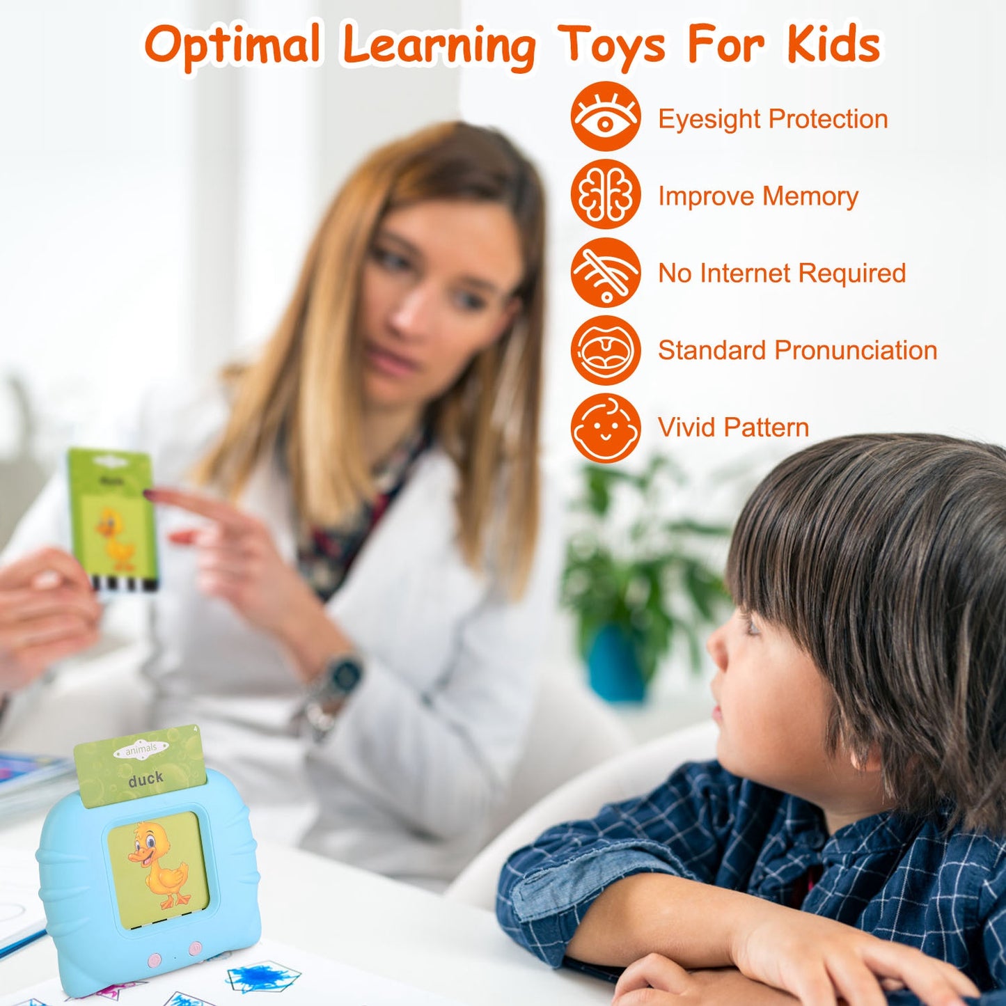 224 Words Talking Flash Cards - Interactive Learning Toy for Toddlers