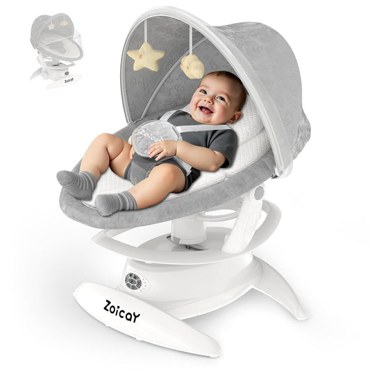 Electric Baby Swing with Motion Detection - 3 Modes, 12 Lullabies, 5 Speeds