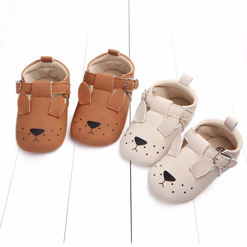Baby Shoes - Cartoon Animal Matte Leather Non-Slip Soft Bottom