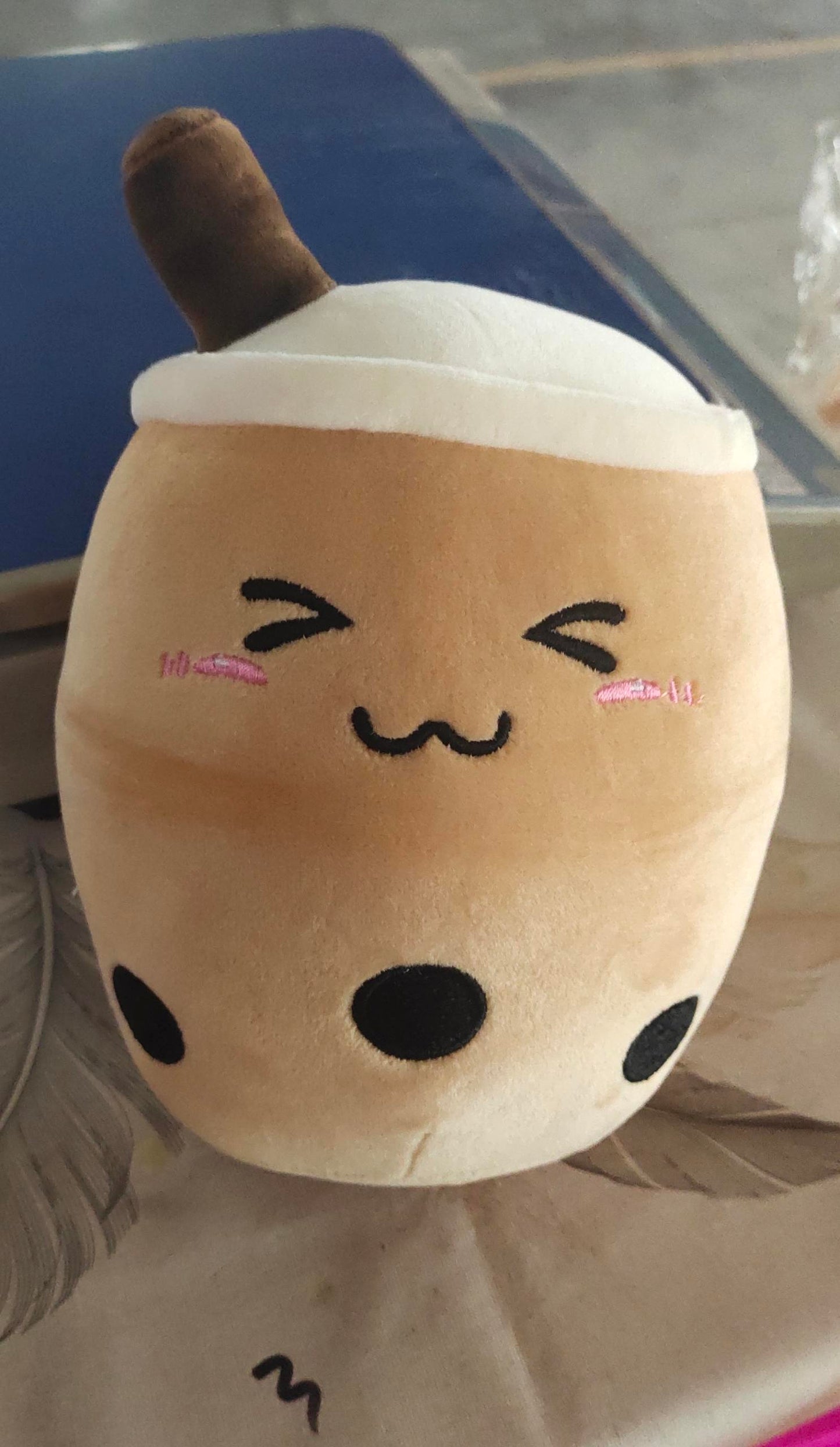 Cute Bubble Tea Plush Pillow - Kawaii Strawberry Milk Tea Stuffed Toy