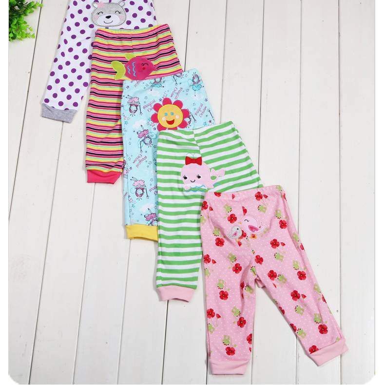 Kids Cartoon Print Leggings 5-Pack - Colorful Pants Set