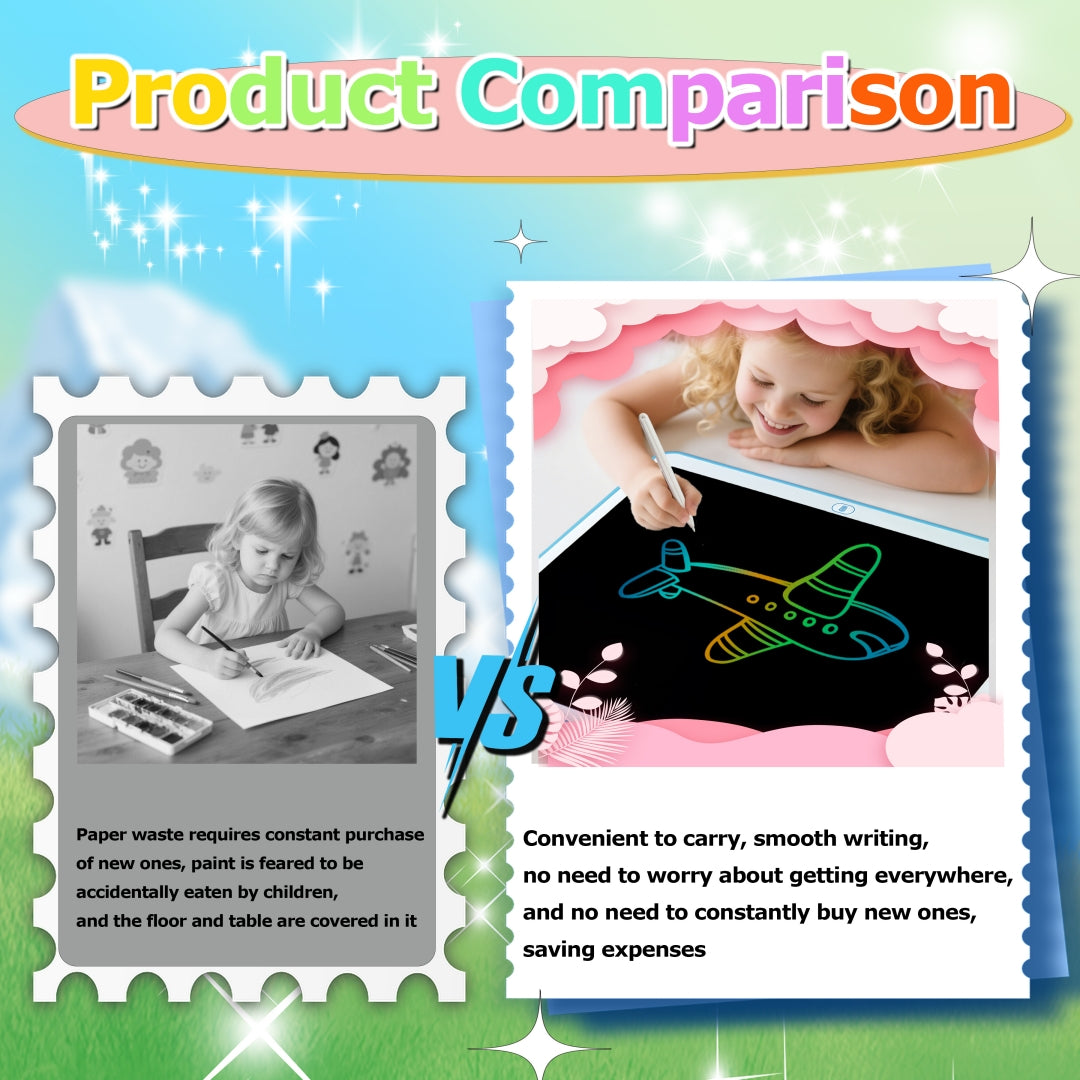 20-Inch LCD Writing Tablet - Colorful Erasable Drawing Board for Kids