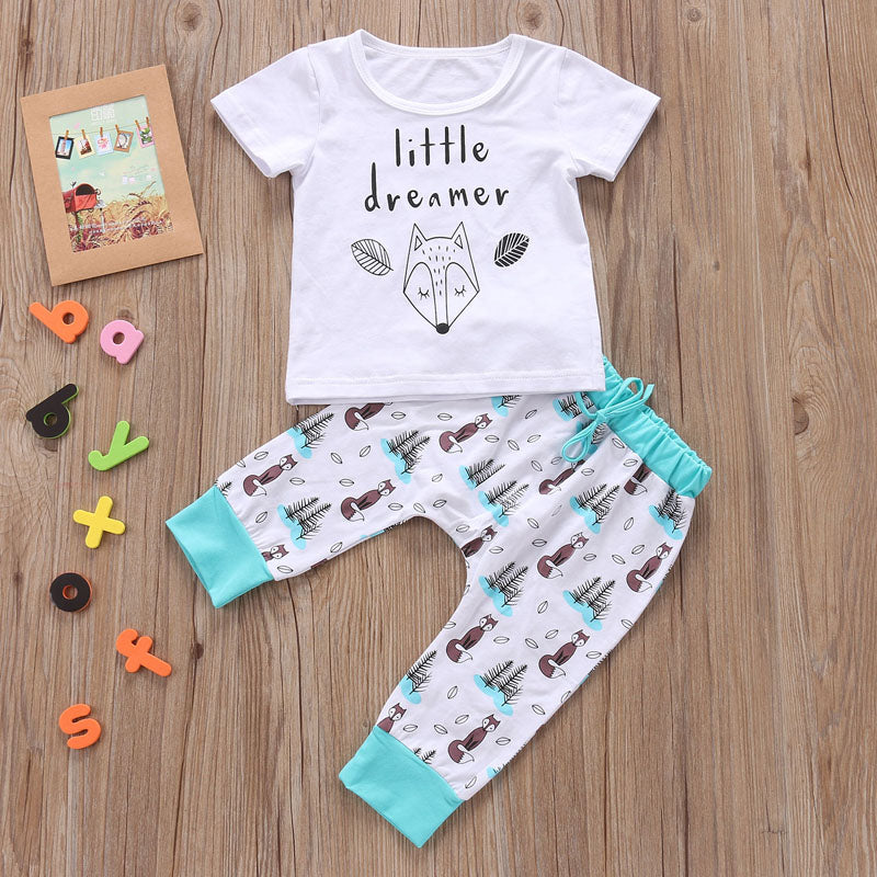 Newborn Baby Clothes Set - T-Shirt & Pants Outfit for Boys & Girls