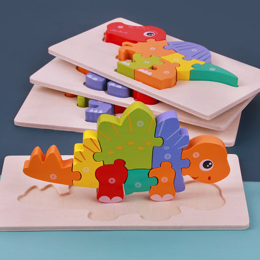 Wooden Montessori Educational Toys - 3D Building Blocks Set