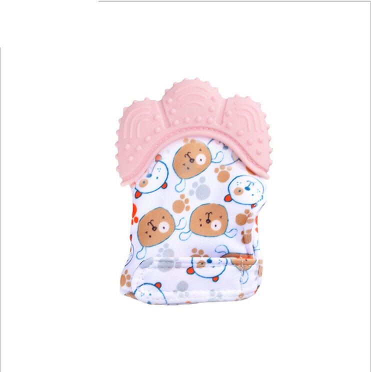 Baby Teether Gloves - Anti-Bite Silicone Molar Gloves with Sound