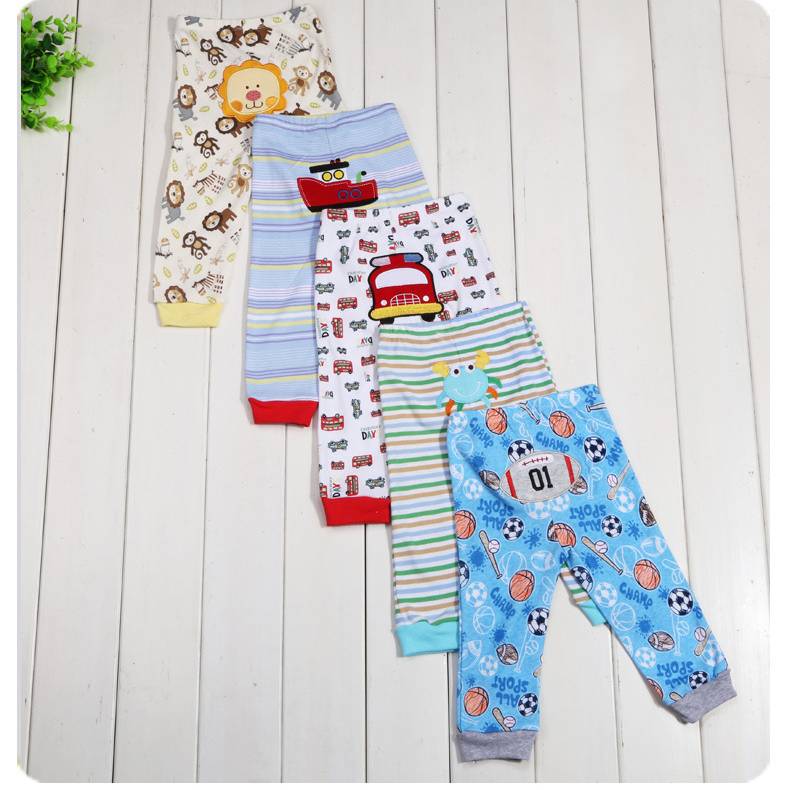 Kids Cartoon Print Leggings 5-Pack - Colorful Pants Set