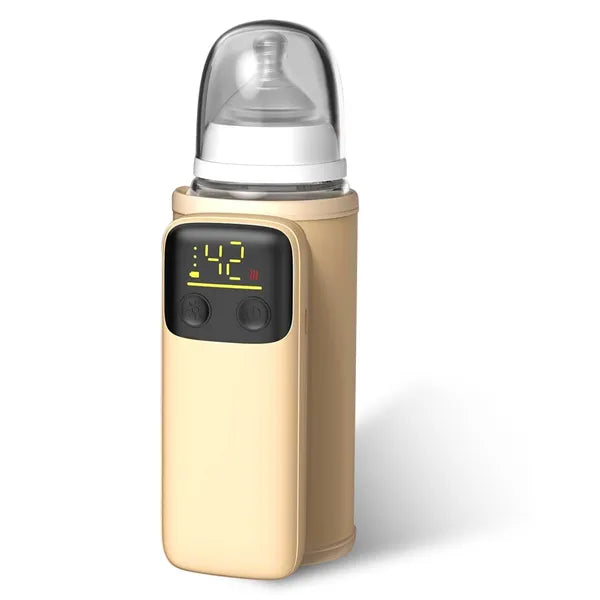 Portable Bottle Warmer with Night Light - 6 Heating Levels for Travel
