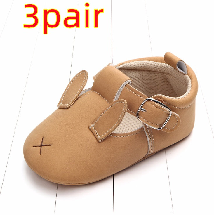 Baby Shoes - Cartoon Animal Matte Leather Non-Slip Soft Bottom