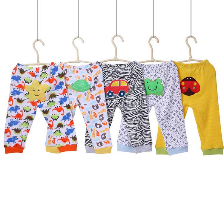 Kids Cartoon Print Leggings 5-Pack - Colorful Pants Set