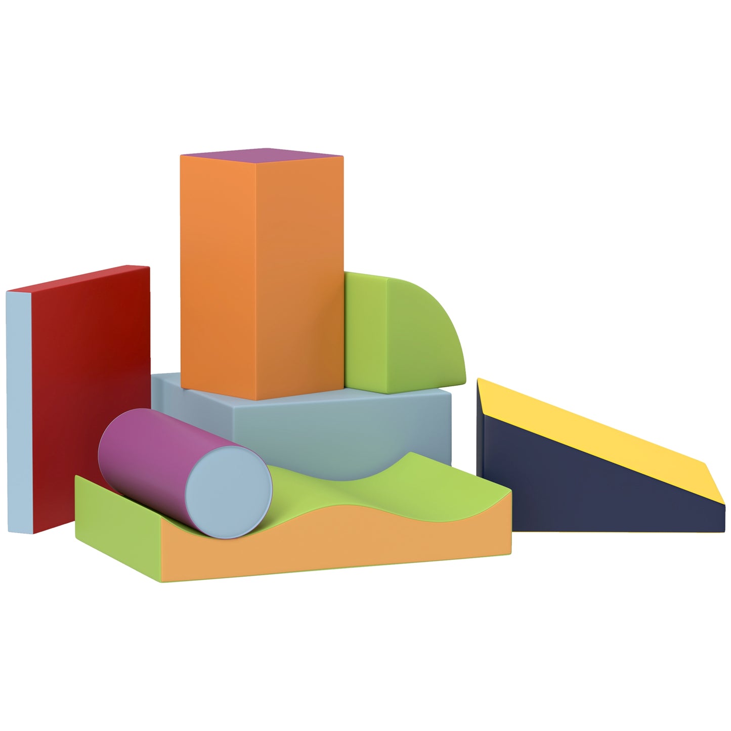 7-Piece Soft Climb & Crawl Activity Play Set - Contemporary Design
