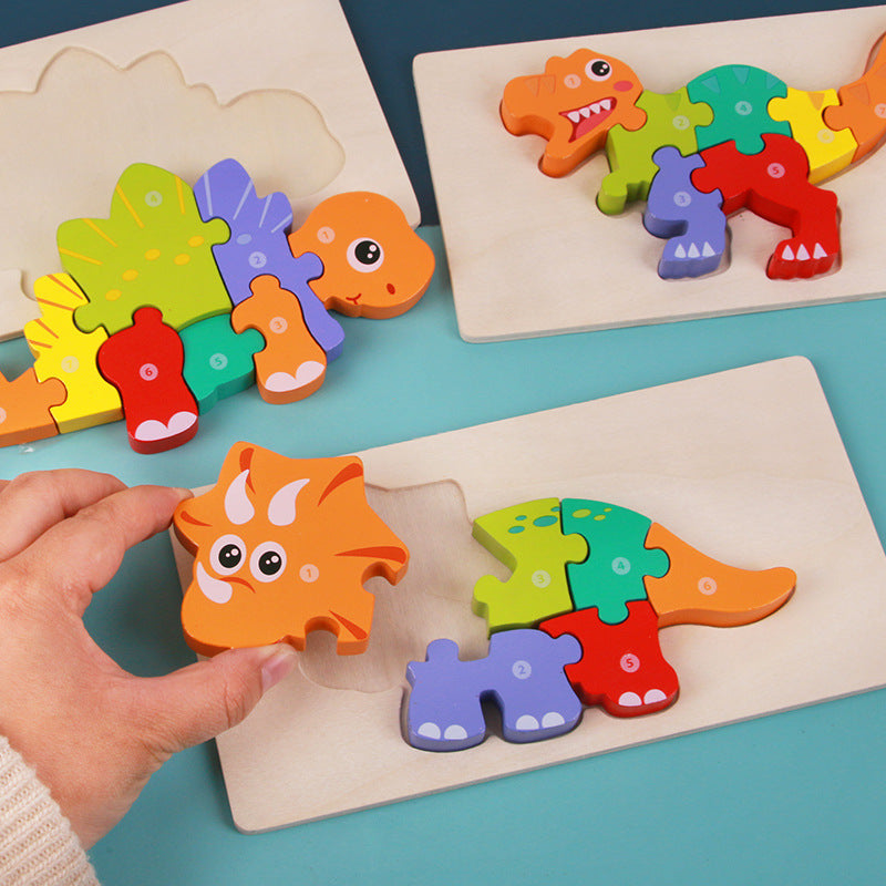 Wooden Montessori Educational Toys - 3D Building Blocks Set